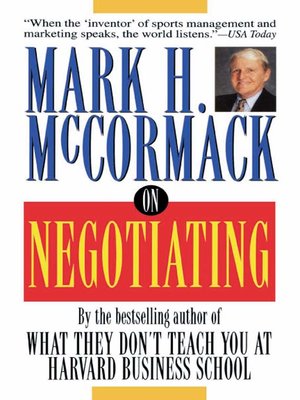 cover image of On Negotiating